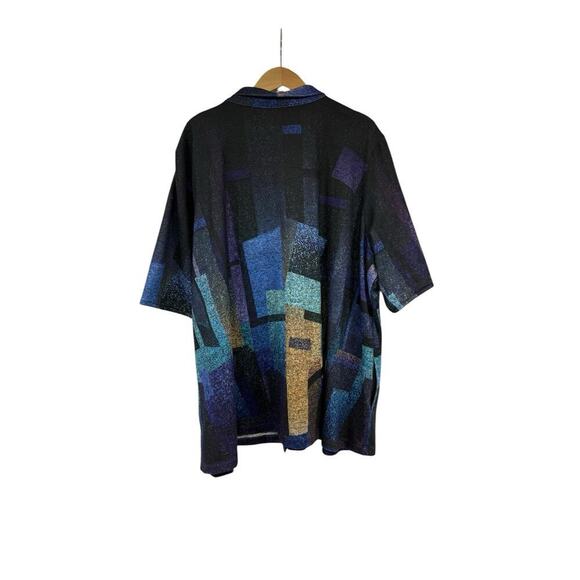 Ali Miles Womens Colorful Abstract Art To Wear Knit Buttoned Cardigan Blouse 3XL - Picture 4 of 6